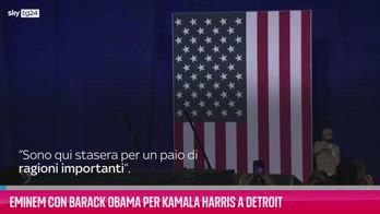 VIDEO Eminem con Barack Obama per Kamala Harris a Detroit