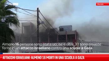 Attacchi israeliani: almeno 16 morti in una scuola a Gaza