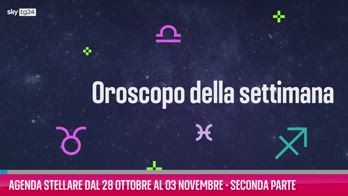 VIDEO Agenda stellare 28 ottobre al 3 novembre Seconda parte