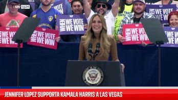 Jennifer Lopez supporta Kamala Harris a Las Vegas