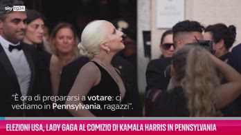 VIDEO Elezioni USA Lady Gaga e Kamala Harris in Pennsylvania