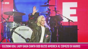 VIDEO Elezioni USA,Lady Gaga canta al comizio Kamala Harri