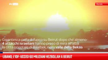 Raid di Israele su Libano: palla di fuoco su Beirut