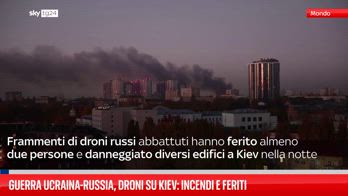 Ucraina, droni russi su Kiev: feriti e incendi