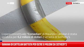 Banana di Cattelan battuta a oltre 6 milioni da Sotheby's