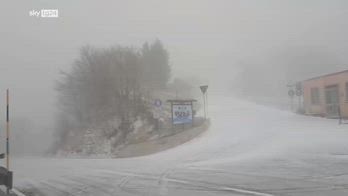 Modena, prima nevicata sulle montagne dell'Appennino