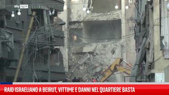 Raid israeliano a Beirut, vittime e danni nel quartiere Basta