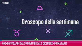 VIDEO Agenda stellare 25 novembre - 1 dicembre -Prima parte