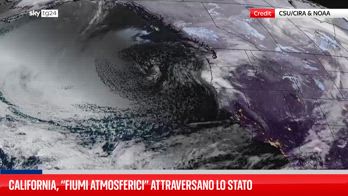 Immagini satellitari mostrano "fiume atmosferico" su California