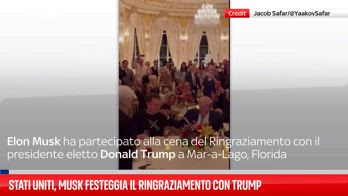 Elon Musk festeggia Ringraziamento con Trump e famiglia a Mar-a-Lago