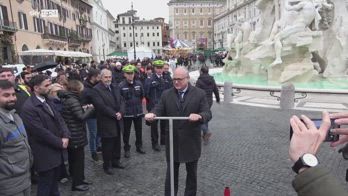 Roma, riaperta a piazza Navona la Fontana dei Quattro Fiumi