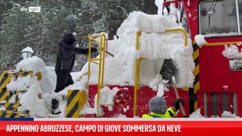 Maltempo sull'Appennino abruzzese, Campo di Giove sommersa dalla neve