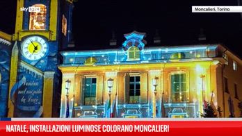 Natale, Moncalieri si illumina con proiezioni e giochi di luce