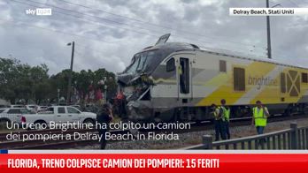 Florida, treno colpisce camion dei pompieri: 15 feriti