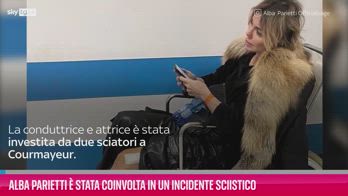 VIDEO Alba Parietti coinvolta in un incidente sciistico