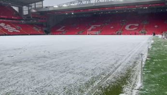 Anfield condizioni meteo neve news video