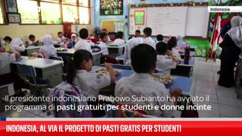 Indonesia, al via il progetto di pasti gratis per studenti