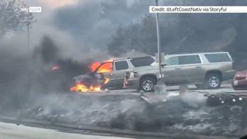 Incendi Los Angeles, i video dallâarea di Pacific Palisades