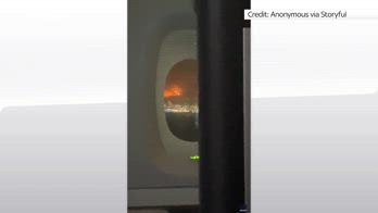 LA lâincendio di Palisades visto dal finestrino di un aereo