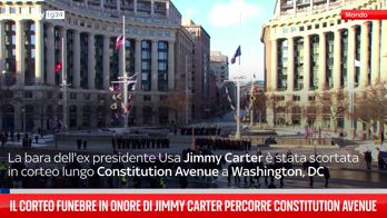 Washington, il corteo funebre in onore di Jimmy Carter