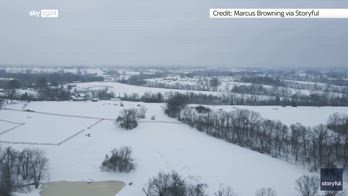 Le spettacolari immagini della neve in Kentucky