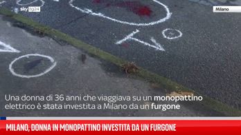 Milano, con furgone investe donna in monopattino