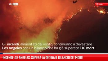 Incendi Los Angeles, supera la decina il bilancio dei morti