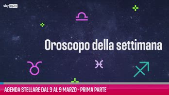 VIDEO Agenda stellare dal 3 al 9 marzo - Prima parte