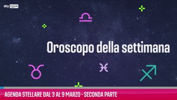 VIDEO Agenda stellare dal 3 al 9 marzo - Seconda parte