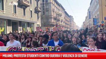 Milano, protesta studenti contro guerra e violenza di genere: danni a negozi