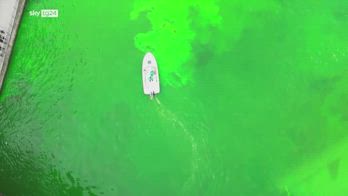 San Patrizio, a Chicago il fiume si tinge di verde