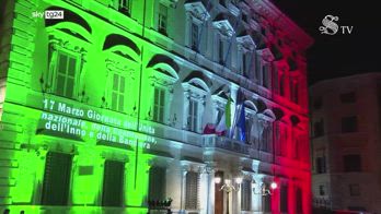 Giornata UnitÃ , Palazzo Madama illuminato con Tricolore