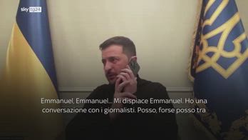 Zelensky, la telefonata di Macron durante la conferenza