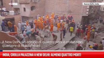India, crolla palazzina a New Delhi: almeno quattro morti