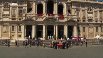 Funerali Francesco, il feretro a Santa Maria Maggiore