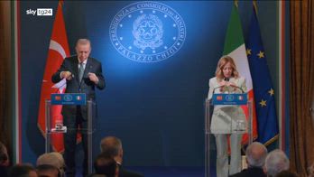 Roma, incontro tra Erdogan e Meloni