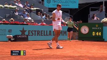 Atp Madrid, Musetti: super punto per il 30-30 con Tsitsipas