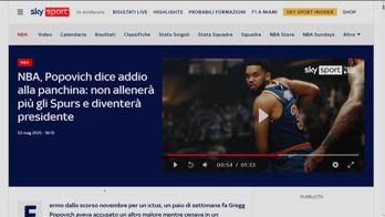 NBA, Popovich dice addio alla panchina degli Spurs