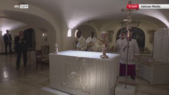 Papa Leone XIV celebra messa sulla tomba di San Pietro