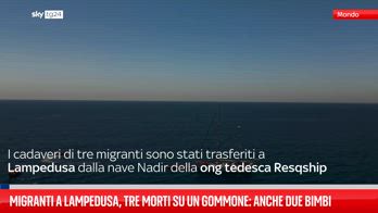 Migranti a Lampedusa, 3 morti su un gommone: anche 2 bambini