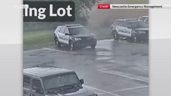 Oklahoma, auto della polizia colpita da un fulmine