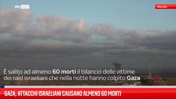 Gaza, attacchi israeliani causano almeno 60 morti
