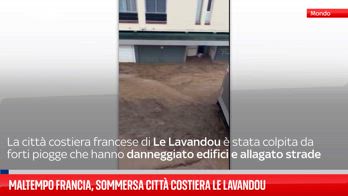 Maltempo Francia, sommersa città costiera Le Lavandou