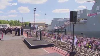 Kate Middleton alla cerimonia della fregata HMS Glasgow