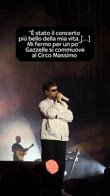 Gazzelle si commuove durante il concerto al Circo Massimo