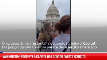 Washington, proteste a Capitol Hill contro parata esercito