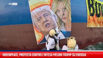Greenpeace, protesta contro l'intesa Meloni-Trump su energia