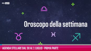 VIDEO Agenda stellare dal 30 al 1 luglio- Prima parte
