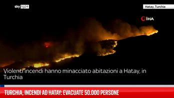 Turchia, incendi ad Hatay: evacuate 50.000 persone