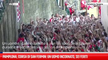 Un ferito per cornata alla festa dei tori di Pamplona